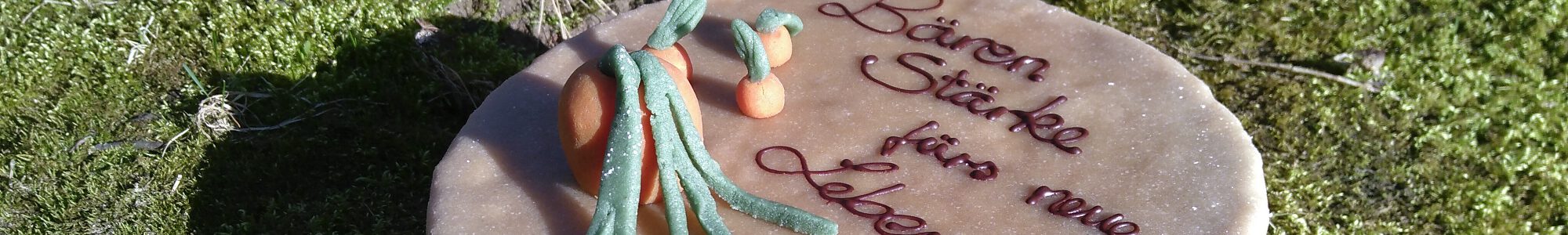 New Zealand carrotcake mit Beschriftung
